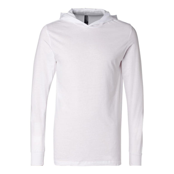 BELLA + CANVAS - Unisex Jersey Hooded Long Sleeve Tee - 3512 - White