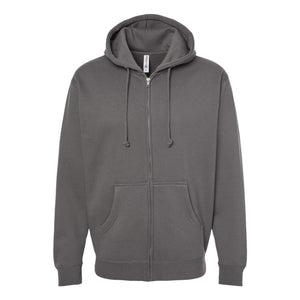 Independent Trading Co. - Heavyweight Full-Zip Hooded Sweatshirt - IND4000Z - Solid Charcoal