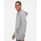 Independent Trading Co. - Midweight Full-Zip Hooded Sweatshirt - SS4500Z - Grey Heather