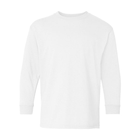 5400B Gildan Heavy Cotton™ Youth Long Sleeve T-Shirt White