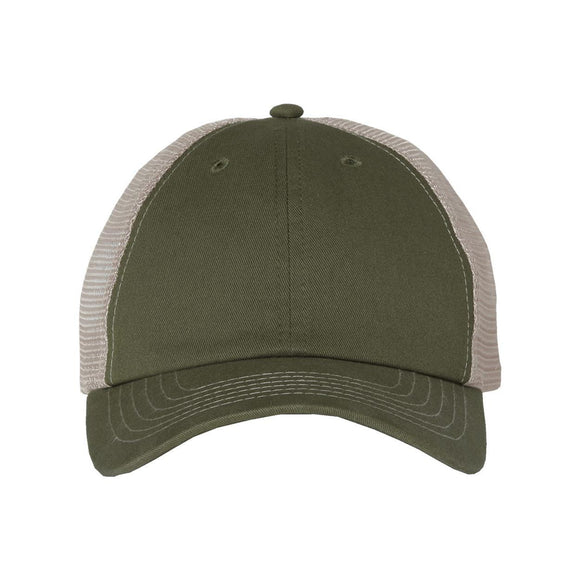 Valucap - Contrast-Stitch Mesh-Back Cap - 3100 - Olive/ Khaki