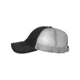 Sportsman - Contrast-Stitch Mesh-Back Cap - 3100 - Black/ Grey