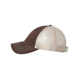 Sportsman - Contrast-Stitch Mesh-Back Cap - 3100 - Brown/ Stone