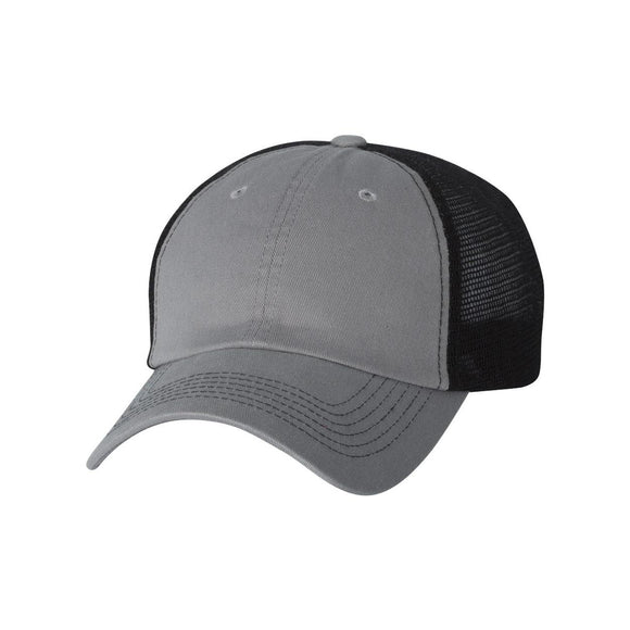 Valucap - Contrast-Stitch Mesh-Back Cap - 3100 - Grey/ Black