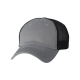 Valucap - Contrast-Stitch Mesh-Back Cap - 3100 - Grey/ Black