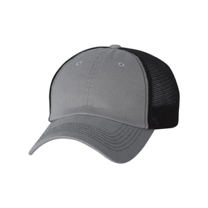 Sportsman - Contrast-Stitch Mesh-Back Cap - 3100 - Grey/ Black