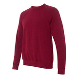 BELLA + CANVAS - Unisex Sponge Fleece Raglan Crewneck Sweatshirt - 3901 - Cardinal Triblend