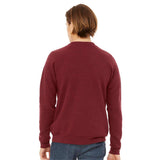 BELLA + CANVAS - Unisex Sponge Fleece Raglan Crewneck Sweatshirt - 3901 - Cardinal Triblend
