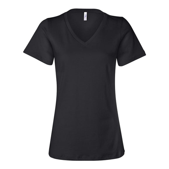 BELLA + CANVAS - Women’s Relaxed Jersey V-Neck Tee - 6405 - Black