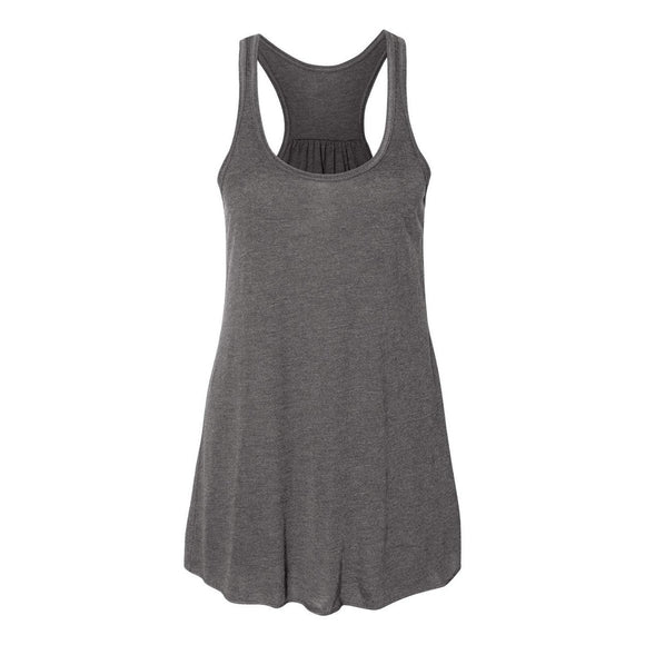 BELLA + CANVAS - Women's Flowy Racerback Tank - 8800 - Dark Grey Heather