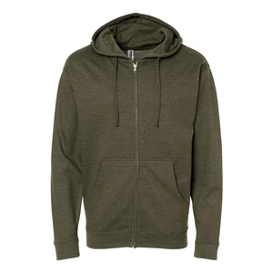 Independent Trading Co. - Midweight Full-Zip Hooded Sweatshirt - SS4500Z - Army Heather