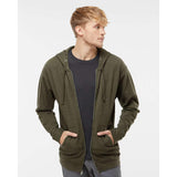 Independent Trading Co. - Midweight Full-Zip Hooded Sweatshirt - SS4500Z - Army Heather