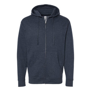 Independent Trading Co. - Midweight Full-Zip Hooded Sweatshirt - SS4500Z - Classic Navy Heather