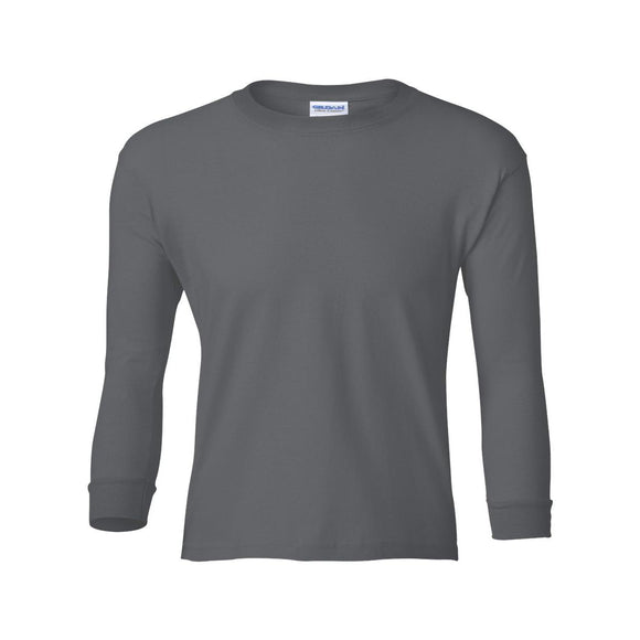 Gildan - Ultra Cotton® Youth Long Sleeve T-Shirt - 2400B - Charcoal