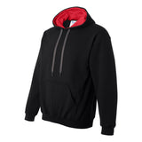 Gildan - Heavy Blend™ Contrast-Color Hooded Sweatshirt - 185C00 - Black/ Red