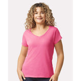 Gildan - Women's Softstyle® V-Neck T-Shirt - 64V00L - Azalea