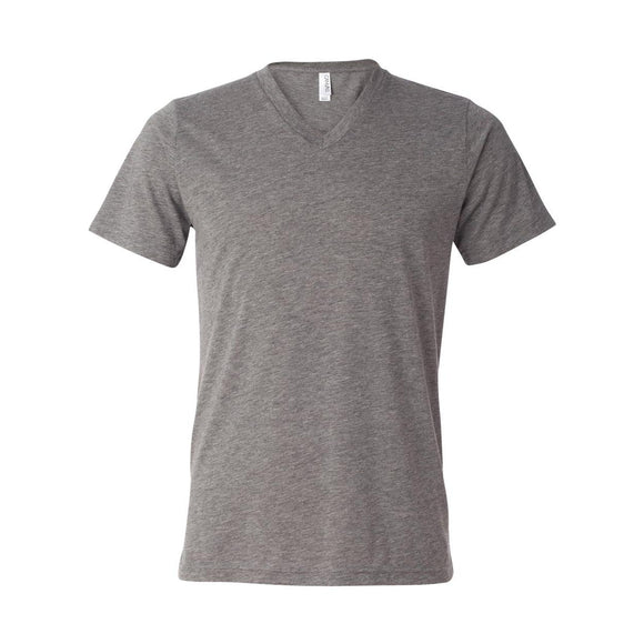 BELLA + CANVAS - Unisex Triblend V-Neck Tee - 3415 - Grey Triblend