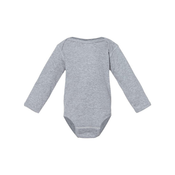 Rabbit Skins - Infant Long Sleeve Baby Rib Bodysuit - 4411 - Heather