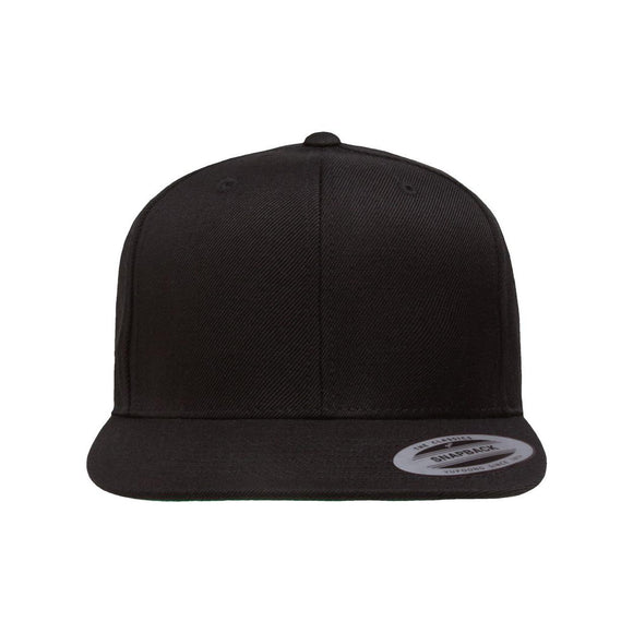 YP Classics - Premium Flat Bill Snapback Cap - 6089M - Black