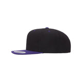 YP Classics - Premium Flat Bill Snapback Cap - 6089M - Black/ Purple