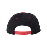 YP Classics - Premium Flat Bill Snapback Cap - 6089M - Black/ Red