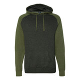 Independent Trading Co. - Raglan Hooded Sweatshirt - IND40RP - Charcoal Heather/ Army Heather