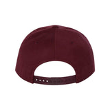 YP Classics - Premium Flat Bill Snapback Cap - 6089M - Maroon