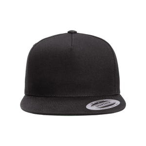 YP Classics - Five-Panel Cotton Twill Snapback Cap - 6007 - Black