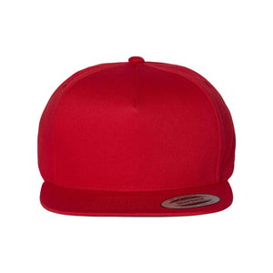 YP Classics - Five-Panel Cotton Twill Snapback Cap - 6007 - Red