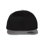 YP Classics - Five-Panel Cotton Twill Snapback Cap - 6007 - Black/ Grey