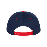 YP Classics - Five-Panel Cotton Twill Snapback Cap - 6007 - Navy/ Red