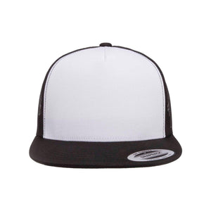 YP Classics - Five-Panel Classic Trucker Cap - 6006 - Black/ White/ Black