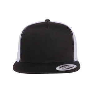 YP Classics - Five-Panel Classic Trucker Cap - 6006 - Black/ White