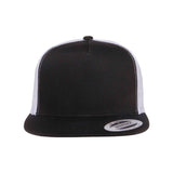 YP Classics - Five-Panel Classic Trucker Cap - 6006 - Black/ White