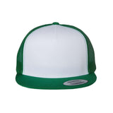 YP Classics - Five-Panel Classic Trucker Cap - 6006 - Kelly/ White/ Kelly