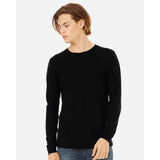 BELLA + CANVAS - Unisex Triblend Long Sleeve Tee - 3513 - Solid Black Triblend