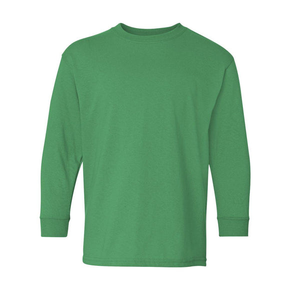 Gildan - Youth Heavy Cotton™ Long Sleeve T-Shirt - 5400B - Irish Green
