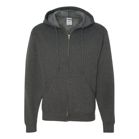 JERZEES - NuBlend® Full-Zip Hooded Sweatshirt - 993MR - Black Heather