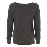 BELLA + CANVAS - Women’s Sponge Fleece Wide Neck Sweatshirt - 7501 - Charcoal Black Triblend