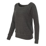 BELLA + CANVAS - Women’s Sponge Fleece Wide Neck Sweatshirt - 7501 - Charcoal Black Triblend