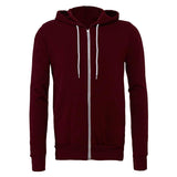 BELLA + CANVAS - Unisex Sponge Fleece Full-Zip Hoodie Sweatshirt - 3739 - Maroon