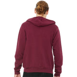 BELLA + CANVAS - Unisex Sponge Fleece Full-Zip Hoodie Sweatshirt - 3739 - Maroon