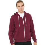 BELLA + CANVAS - Unisex Sponge Fleece Full-Zip Hoodie Sweatshirt - 3739 - Maroon