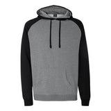 Independent Trading Co. - Raglan Hooded Sweatshirt - IND40RP - Gunmetal Heather/ Black