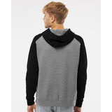 Independent Trading Co. - Raglan Hooded Sweatshirt - IND40RP - Gunmetal Heather/ Black