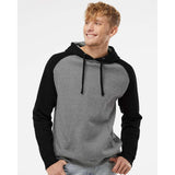 Independent Trading Co. - Raglan Hooded Sweatshirt - IND40RP - Gunmetal Heather/ Black