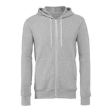 BELLA + CANVAS - Unisex Sponge Fleece Full-Zip Hoodie Sweatshirt - 3739 - Athletic Heather