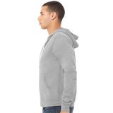 BELLA + CANVAS - Unisex Sponge Fleece Full-Zip Hoodie Sweatshirt - 3739 - Athletic Heather