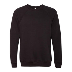 BELLA + CANVAS - Sponge Fleece Raglan Crewneck Sweatshirt - 3901 - Black