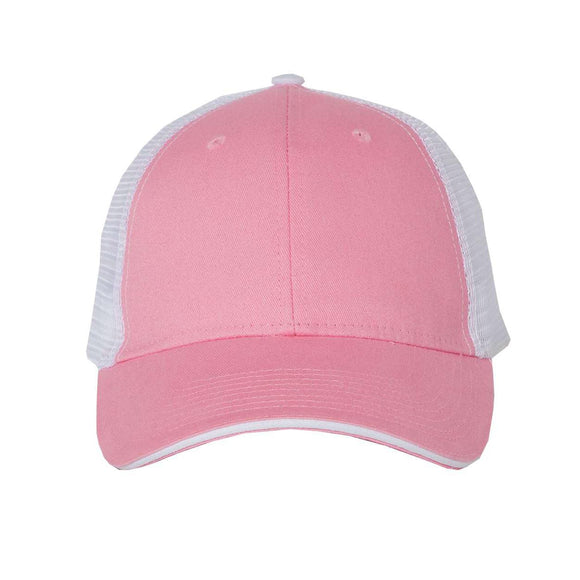 Valucap - Sandwich Trucker Cap - S102 - Pink/ White